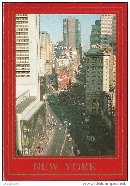 O1907 New York - Times Square - Crossroads Of The World / Viaggiata 1992 - Time Square