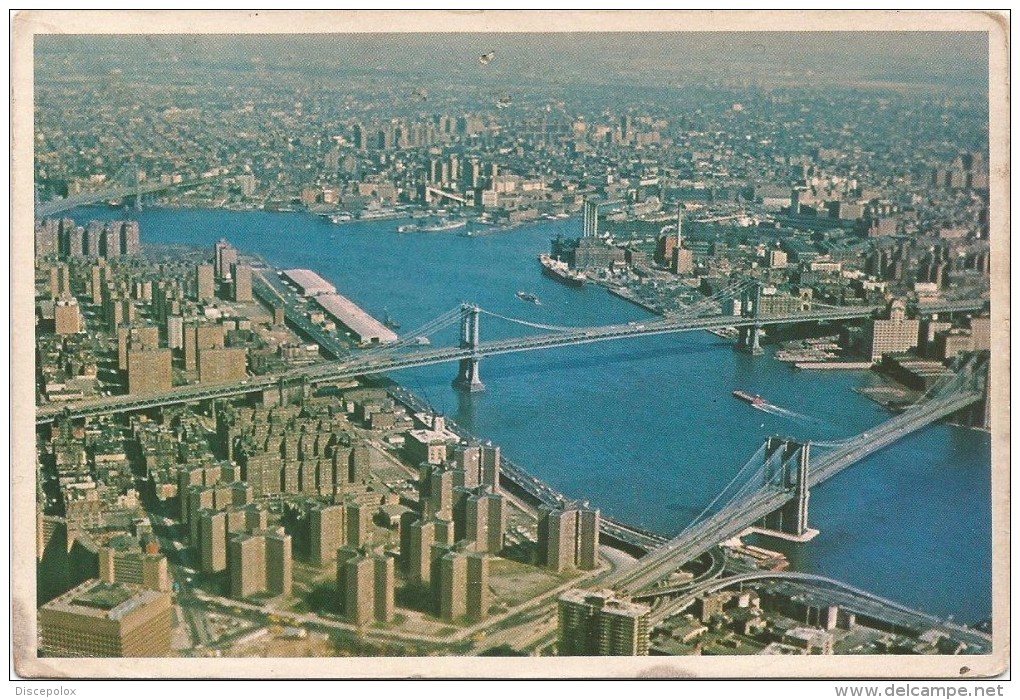 O1908 New York - Lower Manhattan As Seen From The Twin Towers Of The World Trade Center / Viaggiata 1980 - World Trade Center