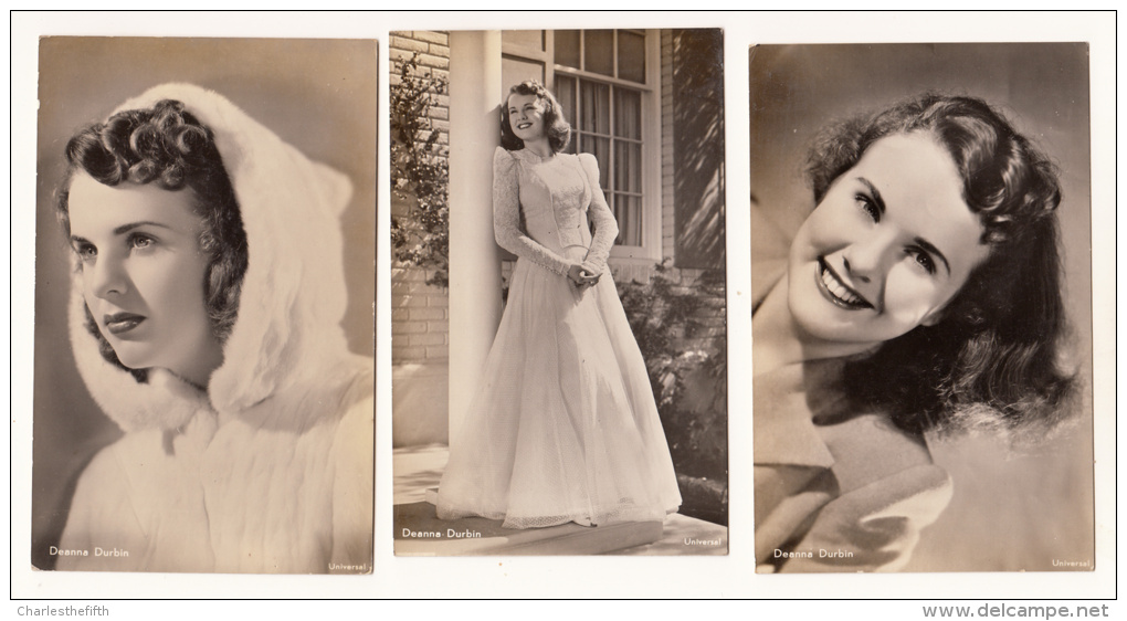 6 FOTOCARDS DEANNA DURBIN - Actores