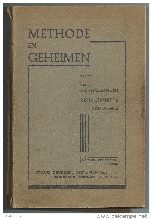 METHODE En GEHEIMEN Van De Grote Duivenkampioen - René GENETTE Van JAMBES - 1935 - Oud