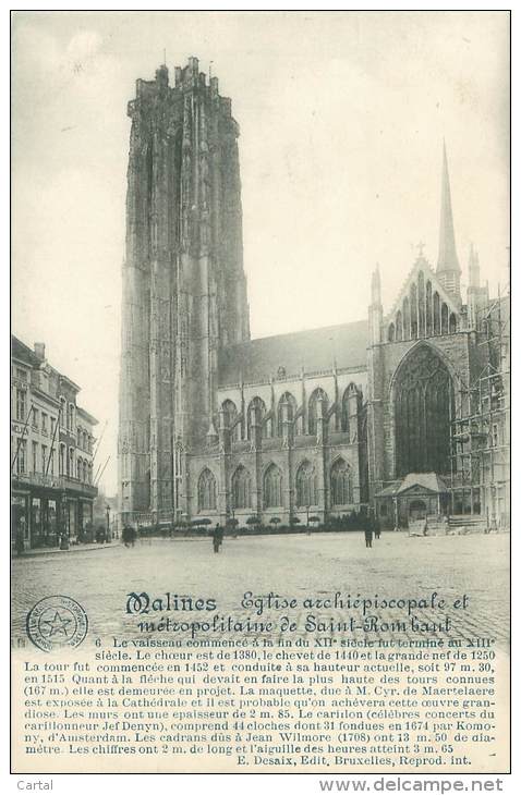 MALINES - Eglise Archiépiscopale Et Métropolitaine De Saint-Rombaut - Mechelen