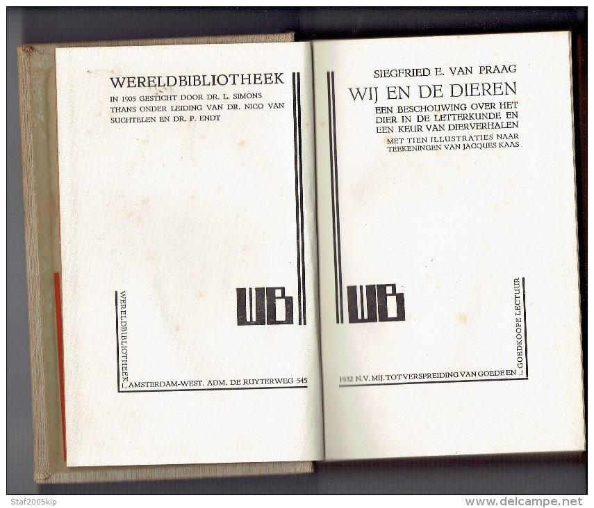 Wij En De Dieren - Siegfried E. VAN PRAAG - 1932 - Antiquariat