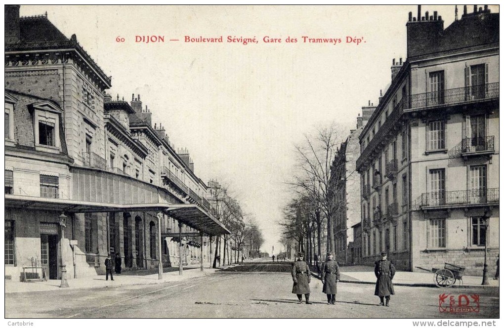 21 DIJON  Boulevard Sévigné Gare Des Tramways Départementaux. Animée - Dijon