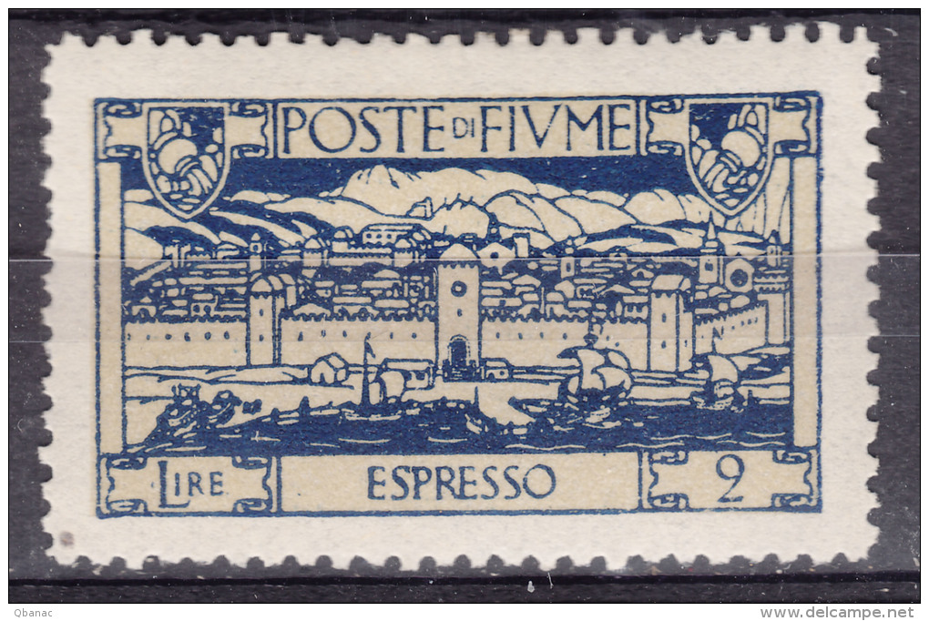 Fiume 1923 Espresso Sassone#E8 Mint Hinged - Fiume