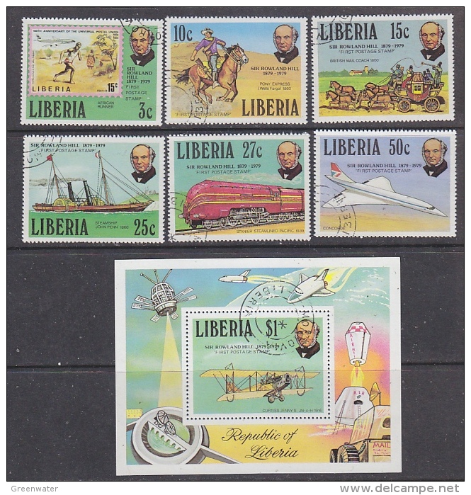 Liberia 1979 Sir Rowland Hill 6v + M/s Used Cto (27402) - Liberia