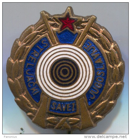 ARCHERY / SHOOTING - Federation Of Yugoslavia, Enamel, Vintage Pin, Badge - Tir à L'Arc