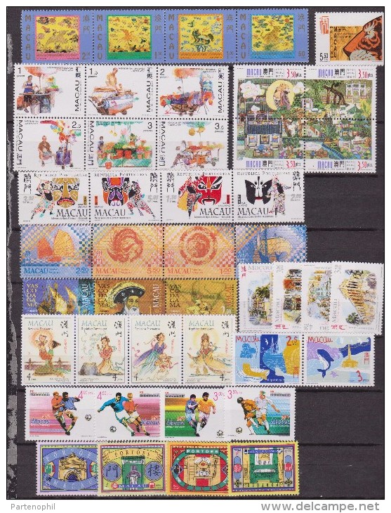 1998 MACAO CHINA YEAR SET MNH 24 S/S + 44 V. MNH - Komplette Jahrgänge