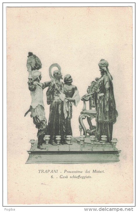 LQ27     Gesù Schiaffeggiato - Trapani - Processione Dei Misteri - Tableaux, Vitraux Et Statues