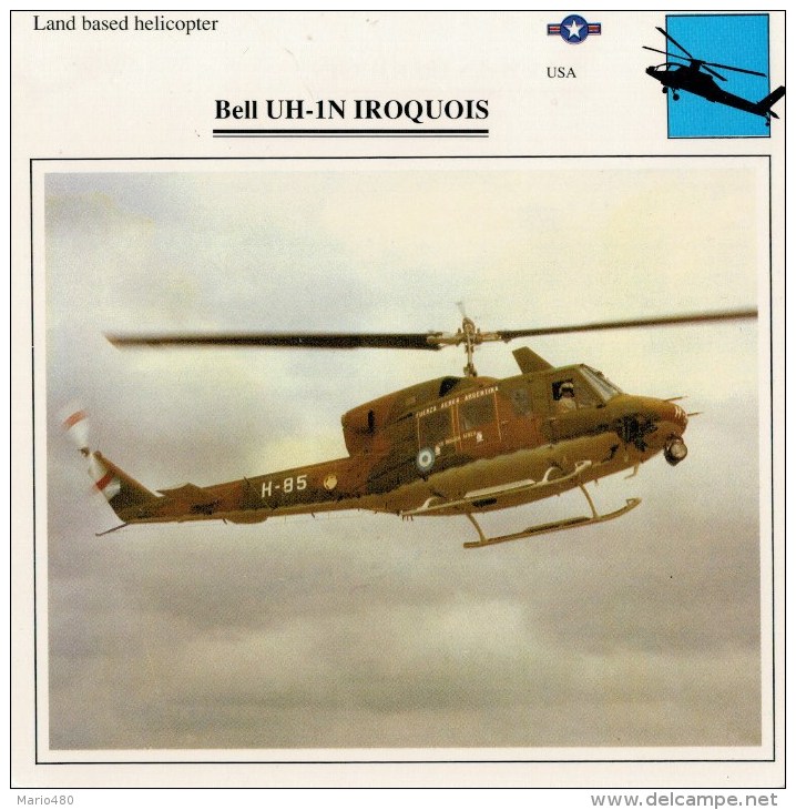 BELL  UH-1N  IROQUOIS      2 SCAN   (NUOVA  CON DESCRIZIOENE TECNICA SUL RETRO) - Elicotteri