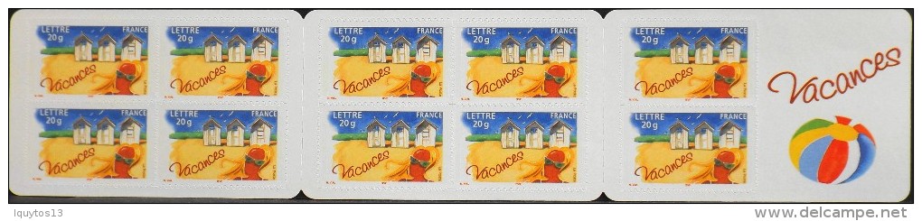 FRANCE 2005 - BANDE CARNET - Vacances N° BC53 Y & T - 10 TIMBRES AUTOADHESIFS NEUFS** - Au Tarif Lettre Prioritaire - Libretti