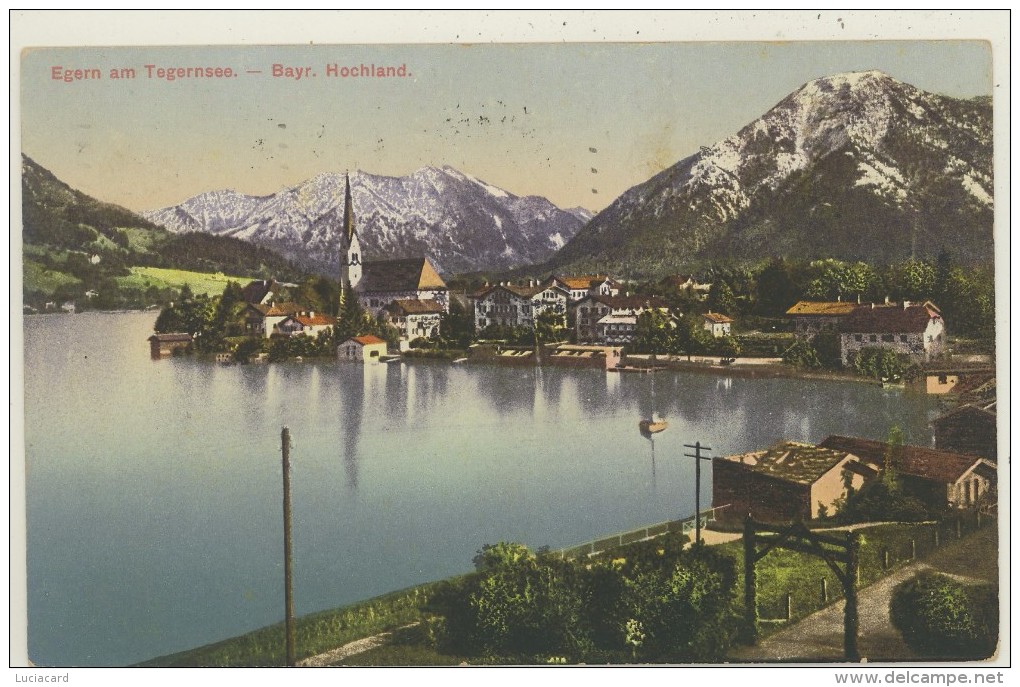 GERMANY -EGERN AN TAGERNSEE -BAYR. HOCHLAND 1923 - Tegernsee