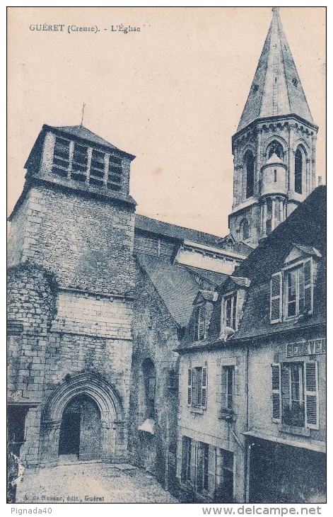 Cp , 23 , GUÉRET , L'Église - Guéret
