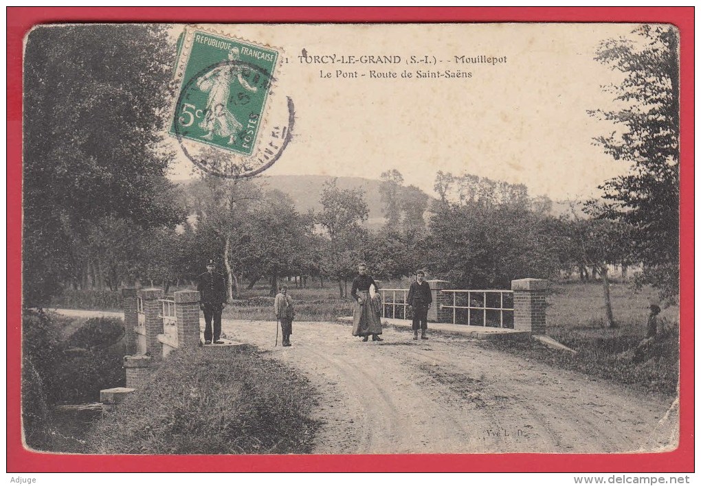 CPA * TORCY-LE-GRAND * MOUILLEPOT * Le Pont * Animation  * Voir Scan RECTO / VERSO - Barentin