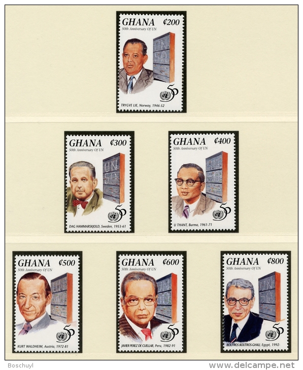 Ghana, 1995, United Nations 50th Anniversary, MNH, Michel 2211-2216 - Ghana (1957-...)