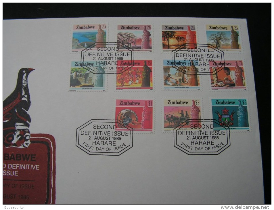 == Zimbabwe 1985 ,  2 FDC Definitives 309-330 - Zimbabwe (1980-...)