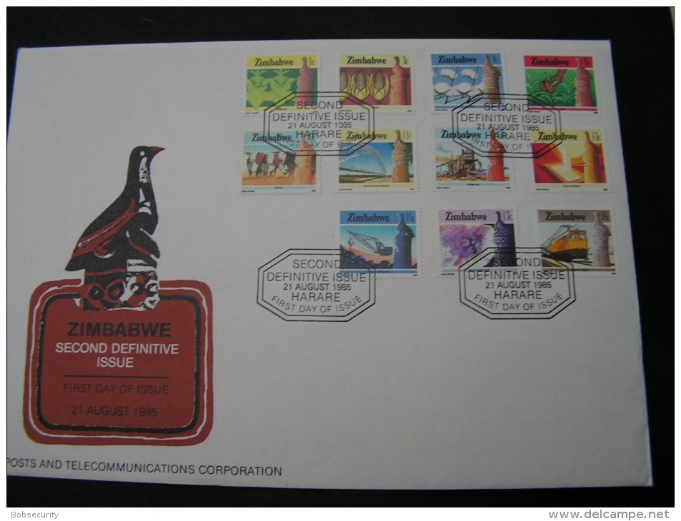 == Zimbabwe 1985 ,  2 FDC Definitives 309-330 - Zimbabwe (1980-...)