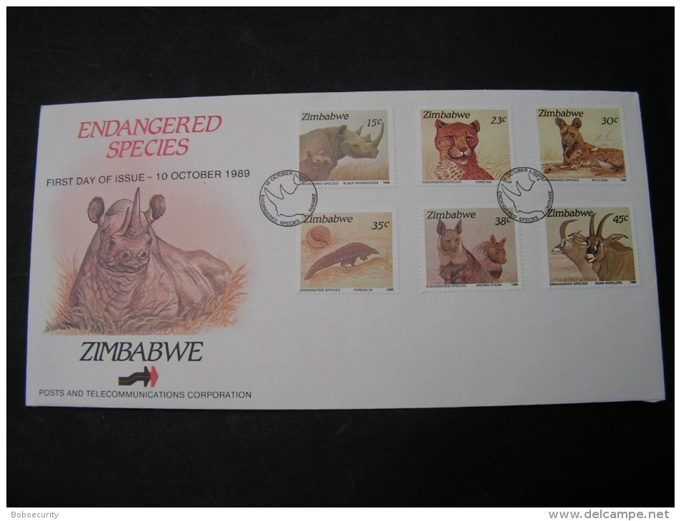 == Zimbabwe 1989  Säugetiere Anmials ,,412-417 - Zimbabwe (1980-...)