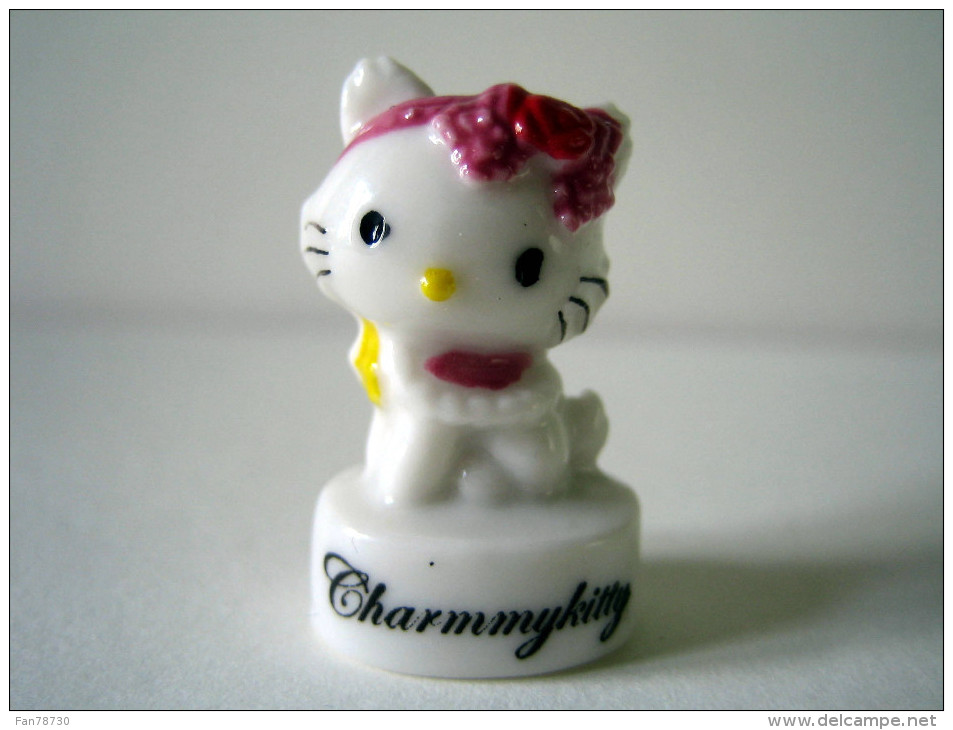 Fève Brillante - Charmmykitty - Hello Kitty - Chaton Avec Serre-tête Fushia - Sanrio - Animaux