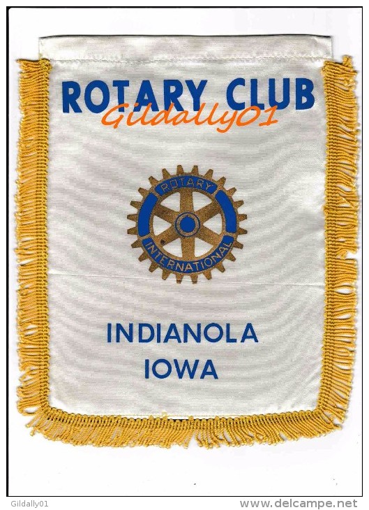 FANION / PENNANT:   INDIANOLA - IOWA. (U.S.A.)   ROTARY CLUB INTEERNATIONAL - Autres & Non Classés