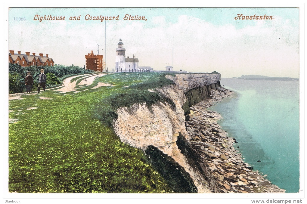 RB 1084 - Early Postcard - Hunstanton Lighthouse &amp; Coastguard Station - Norfolk - Autres & Non Classés