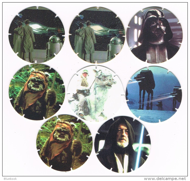 RB 1085 - 8 Walker Crisps - Star Wars Tazos Rounds - Some Duplication - Autres & Non Classés