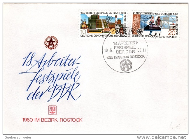 MOUL-L2 - ALLEMAGNE ORIENTALE N° 2175/76 Sur FDC - Briefe U. Dokumente