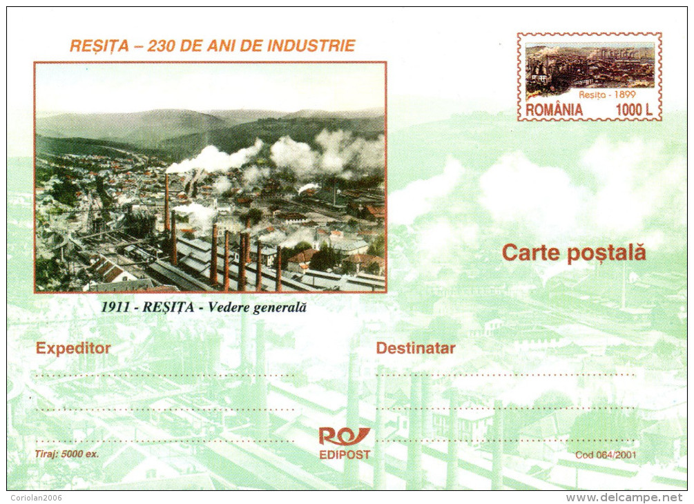 Romania / Postal Stationery / Industry / Resita - Factories & Industries