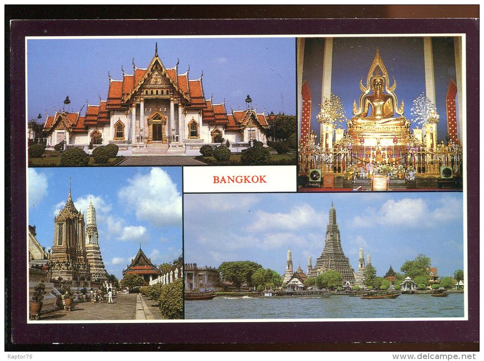 CPM Non écrite Thailande BANGKOK Multi Vues Temples Et Pagodes - Tailandia