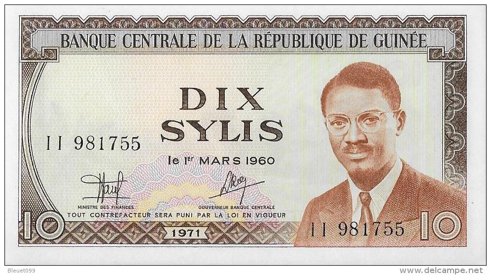 Billet - Guinée - Dix Sylis - 1er Mars 1960...1971 - Guinée