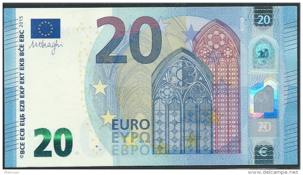 € 20  FRANCE  UD U003 D5  DRAGHI  UNC - 20 Euro