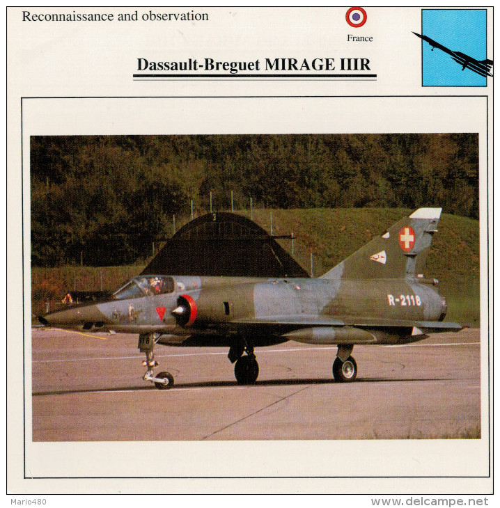 DASSAULT-BREGUET  MIRAGE  IIIR      2 SCAN  (NUOVO CON DESCRIZIOENE TECNICA  SUL RETRO) - 1946-....: Moderne