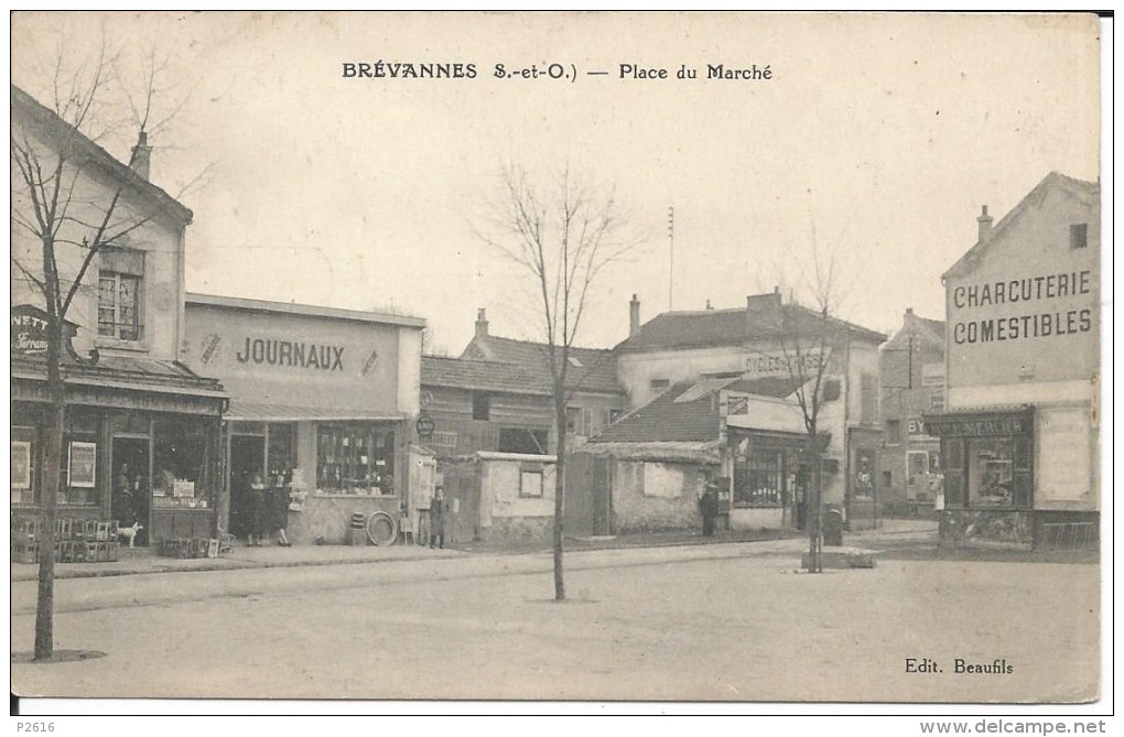 BREVANNES -  JOURNAUX - CHARCUTERIE COMESTIBLES- PLACE DU MARCHE - Altri & Non Classificati