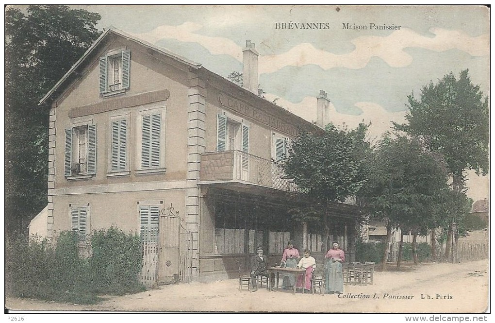 BREVANNES - CARTE COLORISEE -  CAFE- HOTEL- RESTAURANT-  MAISON PANISSIER - Restaurants