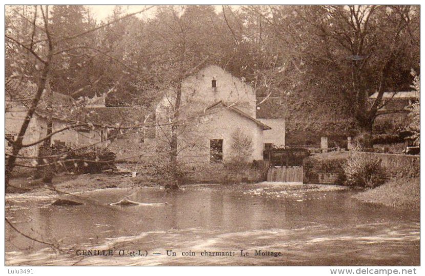 CPA - GENILLE (37 ) - Vue Sur Le Moulin Et Le Mottage En 1938 - Genillé