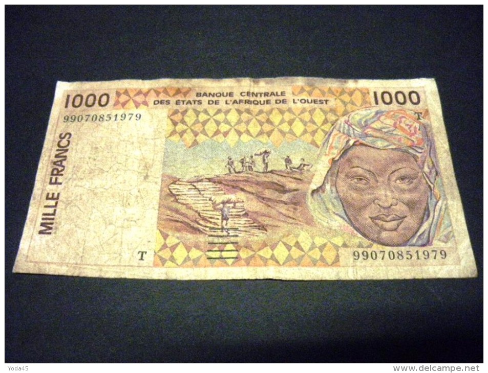 TOGO 1000 Francs 1999,pick KM N° 811T I, TOGO ,WEST AFRICAN STATES - Togo