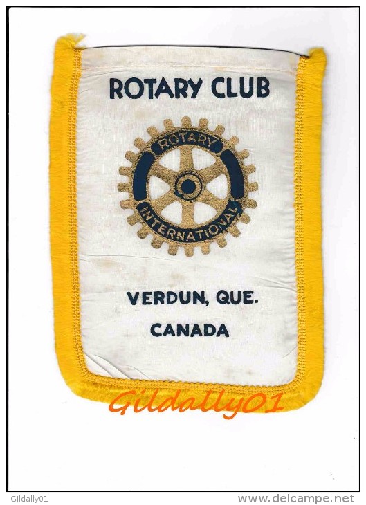 FANION / PENNANT:     VERDUN, QUE - (CANADA).       * ROTARY CLUB INTERNATIONAL * - Autres & Non Classés