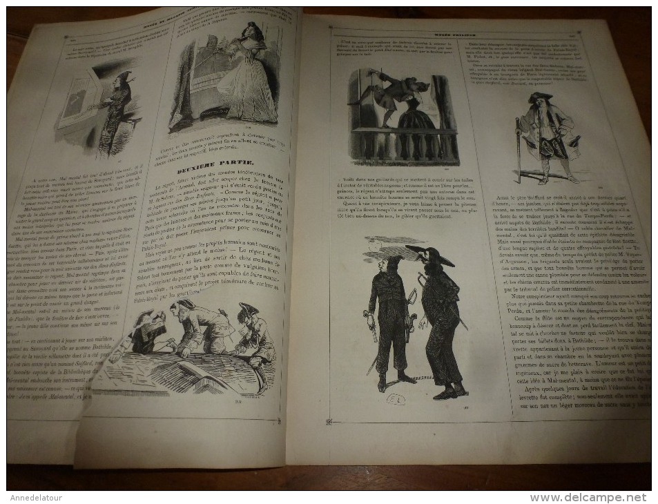 Journal pour rire années 1840  Musée PHILIPON  : Musée et Magasin comiques LES HOMMES A TÊTES DE BÊTES , Croquis divers