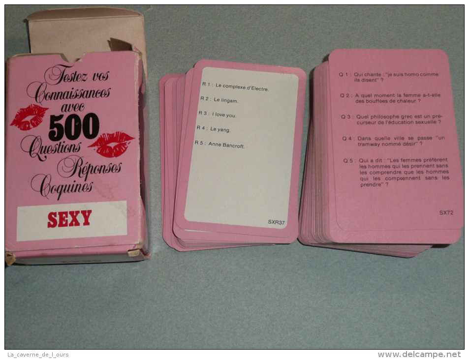 Rare Jeu De Cartes SEXY, 500 Questions/Réponses Coquines, Notice/règle Du Jeu, éros érotique - Autres & Non Classés