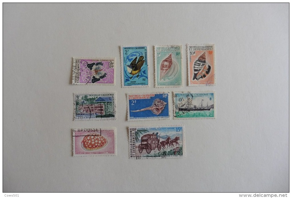 Nouvelle Calédonie : 9 Timbres Oblitérés - Collections, Lots & Séries