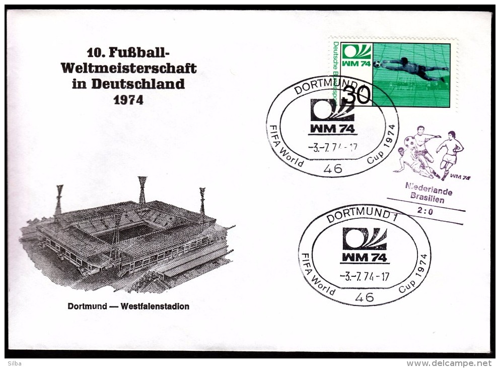 Germany Dortmund 1974 Soccer Football World Championship Germany 1974  Dortmund Westfalenstadion - 1974 – Germania Ovest