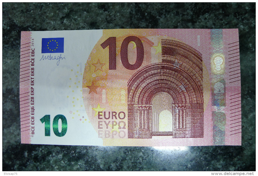 10 EURO SPAIN DRAGHI V001A1 UNC - 10 Euro
