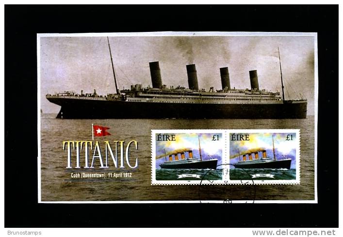 IRELAND/EIRE - 1999  TITANIC MS  FINE USED - Blocchi & Foglietti