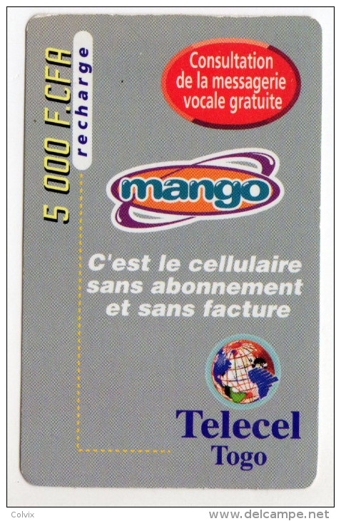 TOGO Prepayé TELECEL MANGO 5000 FCFA - Togo
