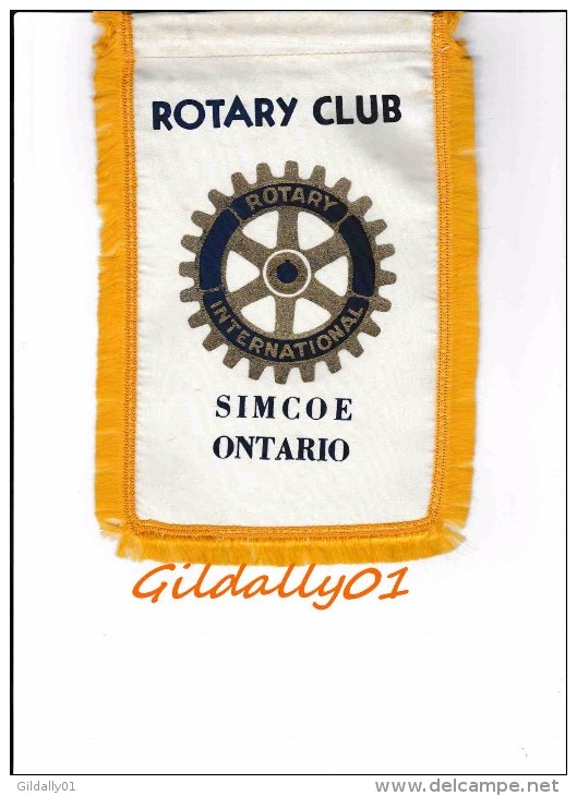 FANION / PENNANT:    SIMCOE-ONTARIO       * ROTARY CLUB INTERNATIONAL * - Other & Unclassified