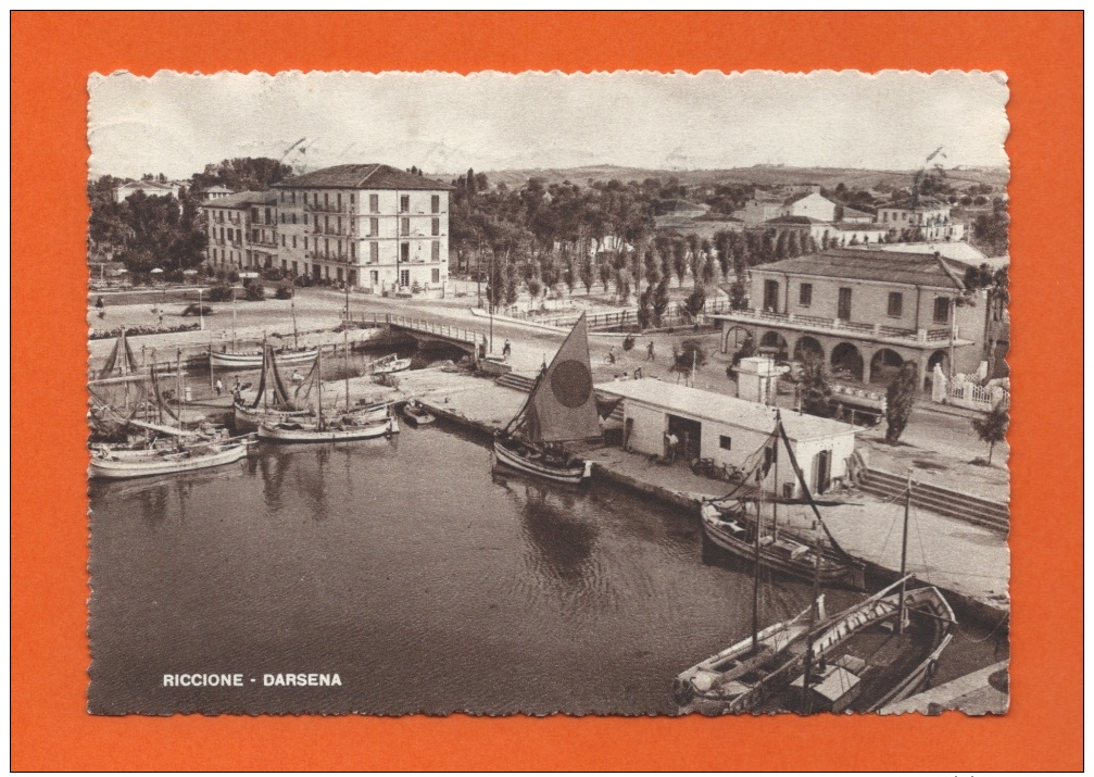 RICCIONE - DARSENA - Cartolina Tassata - Carte Taxée La Chaux-de-Fonds 1951 - Rimini