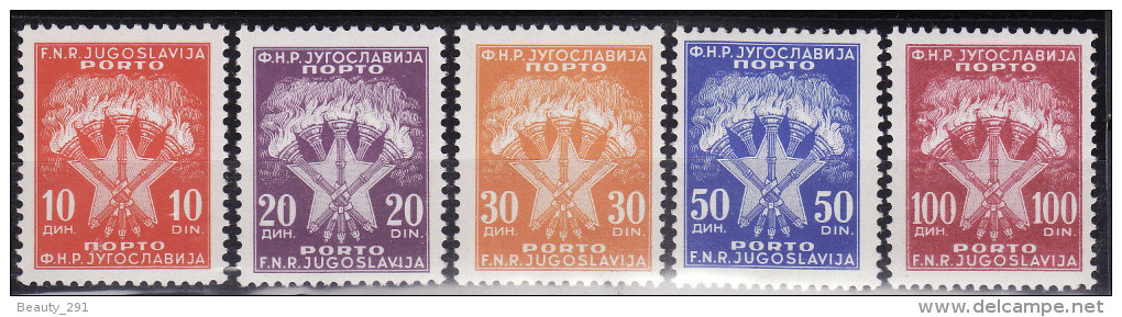 YUGOSLAVIA 1962. PORTO, MNH (**):VF Mi 108/12 - Impuestos