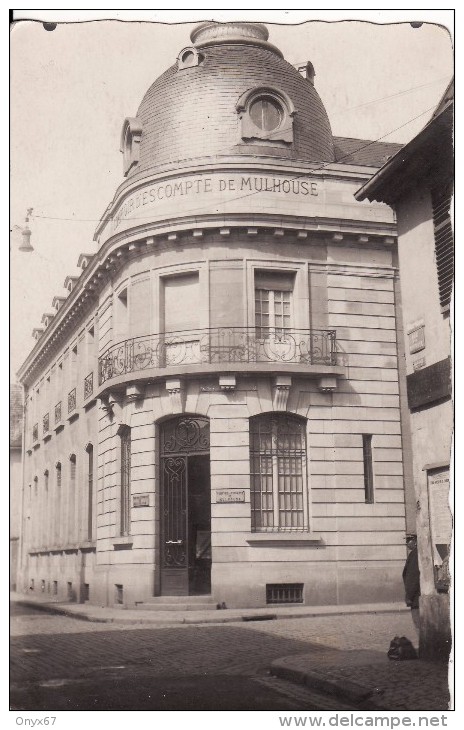 Carte Postale Photo GUEBWILLER (Haut-Rhin) Comptoir D´Escompte Banque Rue De La République Près Rue De La Monnaie- N° 1 - Guebwiller