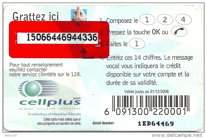 Mauritius - Cellplus - Woman With Phone Kiosque Vocal 167, 31-12-2006, Used - Mauricio