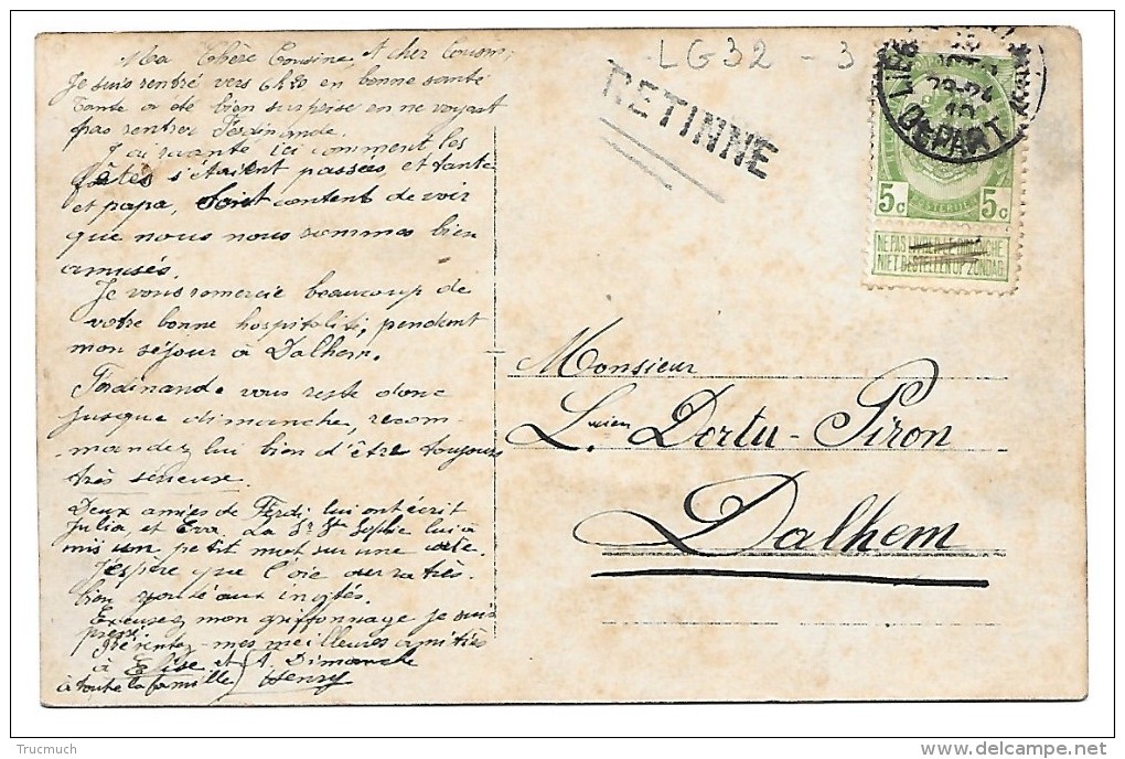 LG32 - 3  -  RETINNE  -  Epicerie - Aunage - Mercerie *carte-photo* - Fléron