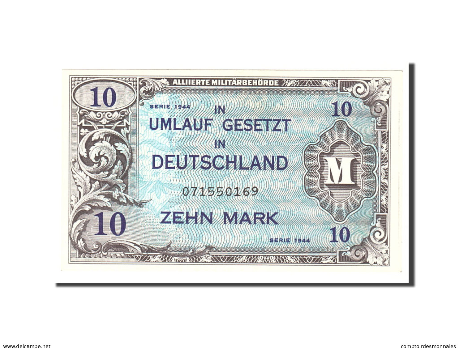 Billet, Allemagne, 10 Mark, 1944, Undated, KM:194b, SPL - 10 Mark